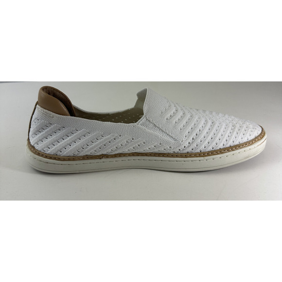 UGG Sammy Chevron Sneakers Slip On Walking Shoes White & Tan Women's Size 10 - Picture 13 of 16